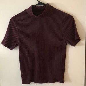 Maroon turtle neck